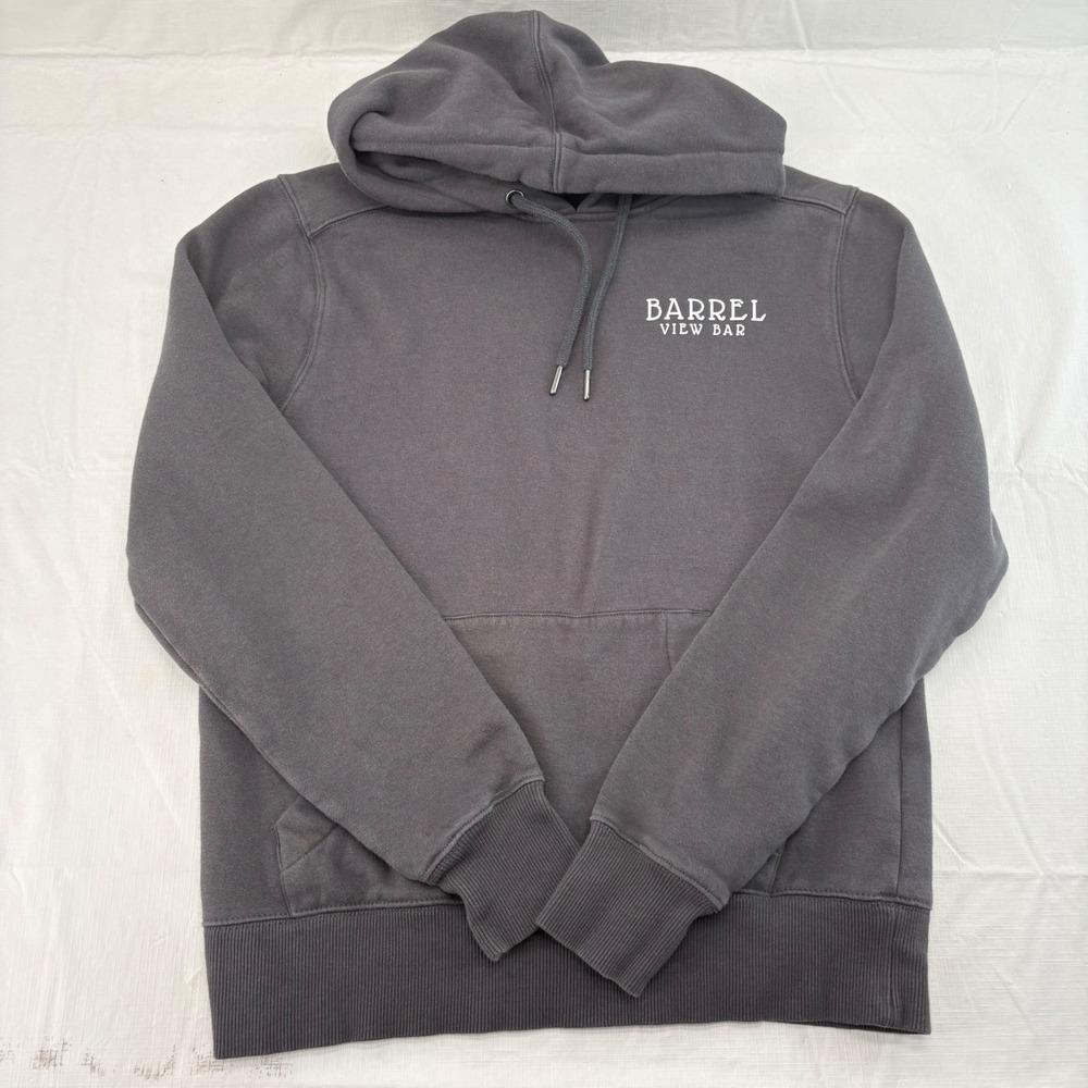 District Perfect Weight Fleece Barrel View Bar Graphic Hoodie Charcoal Gray S
